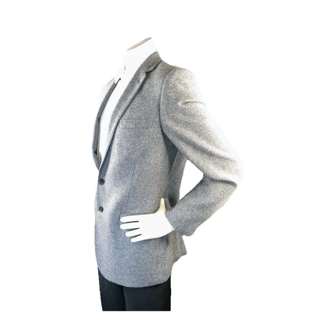 J Crew Ludlow Men 42L Authentic Yorkshire Tweed By Moon Gray Blazer 100% Wool